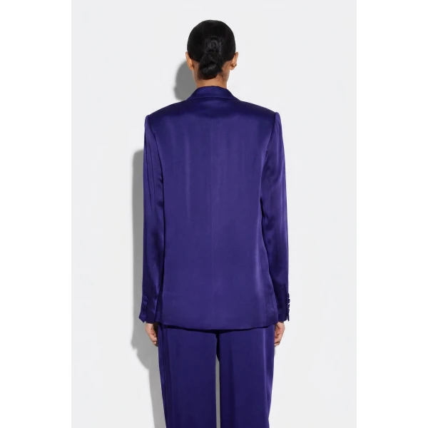 satin double breasted blazer