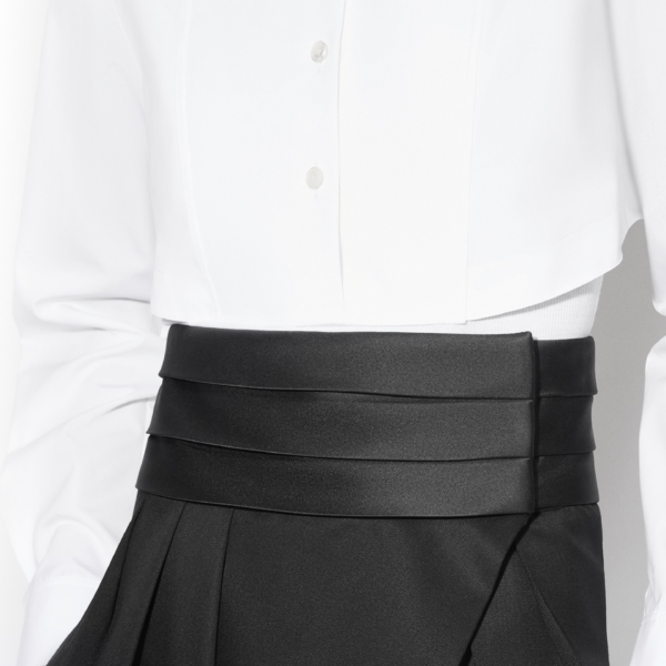 Alaïa Layer Cotton Poplin Shirt - ALAÏA Tops - Laser Cut Luxury - Shop at Coveti