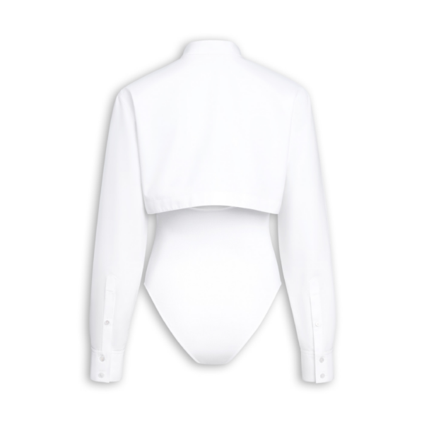 Alaïa Layer Cotton Poplin Shirt - ALAÏA Tops - Laser Cut Luxury - Shop at Coveti