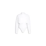 Alaïa Layer Cotton Poplin Shirt - ALAÏA Tops - Laser Cut Luxury - Shop at Coveti