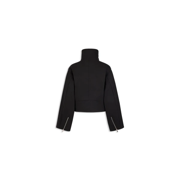 Alaia Layered Cotton Biker Jacket, view 2