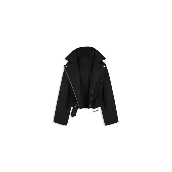 Alaia Layered Cotton Biker Jacket, view 4