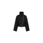 Alaïa Layered Cotton Biker Jacket - ALAÏA Jackets - Laser Cut Luxury - Shop at Coveti