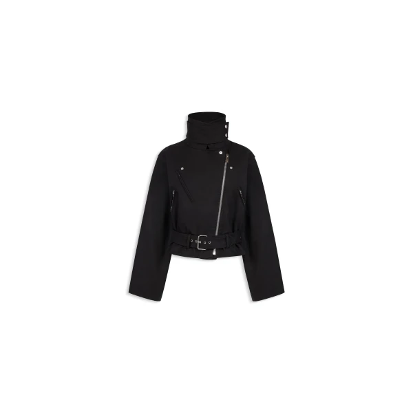 Alaia Layered Cotton Biker Jacket