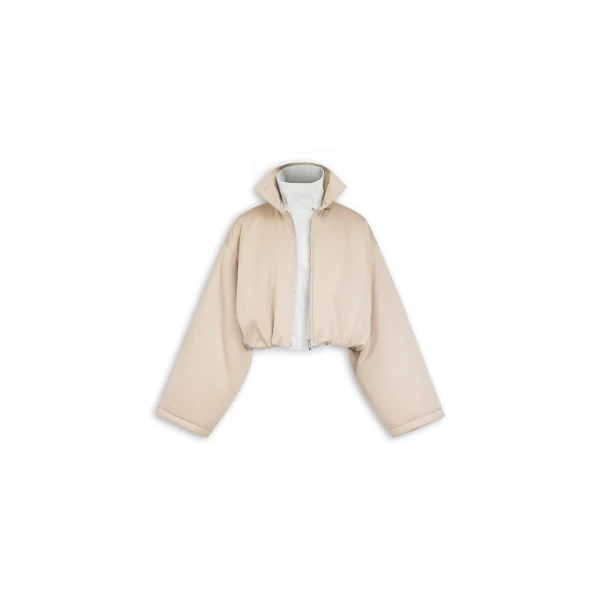 Alaia Layered Cotton Bomber Jacket, view 2