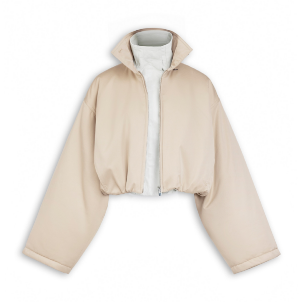 Alaïa Layered Cotton Bomber Jacket - ALAÏA Jackets - Laser Cut Luxury - Shop at Coveti