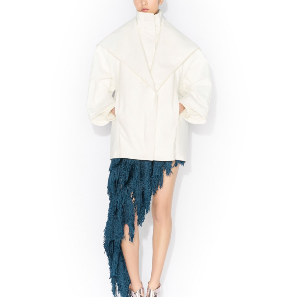 Alaïa Layered Cotton Parka - ALAÏA Coats - Laser Cut Luxury - Shop at Coveti