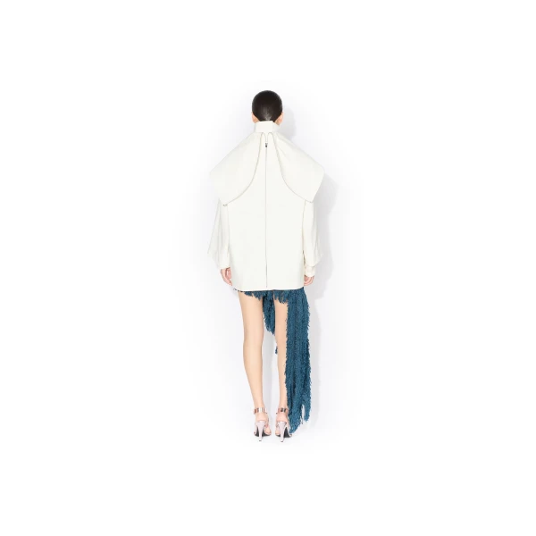 Alaia Layered Cotton Parka Coat, view 3