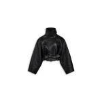 Alaïa Layered Leather Biker Jacket - ALAÏA Jackets - Laser Cut Luxury - Shop at Coveti