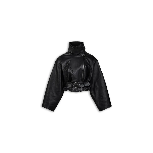 Alaia Layered Leather Biker Jacket
