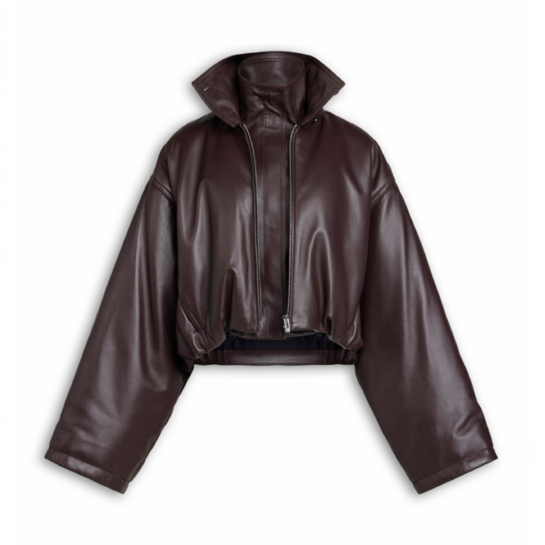 Alaïa Layered Leather Bomber Jacket - ALAÏA Jackets - Laser Cut Luxury - Shop at Coveti