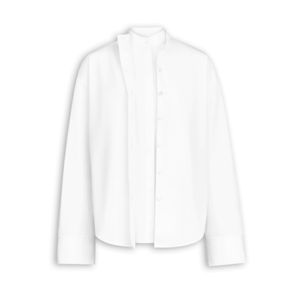 Alaïa Layered Poplin Shirt - ALAÏA Tops - Laser Cut Luxury - Shop at Coveti