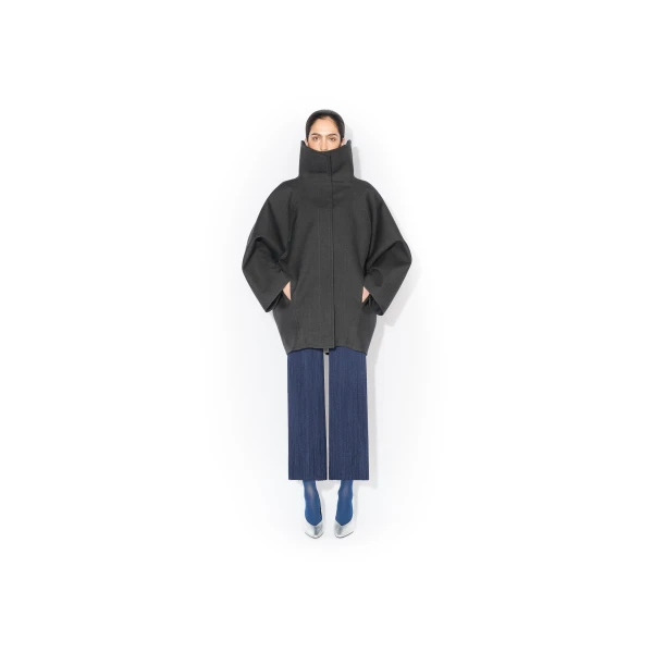 Alaia Layered Wool Coat, view 2