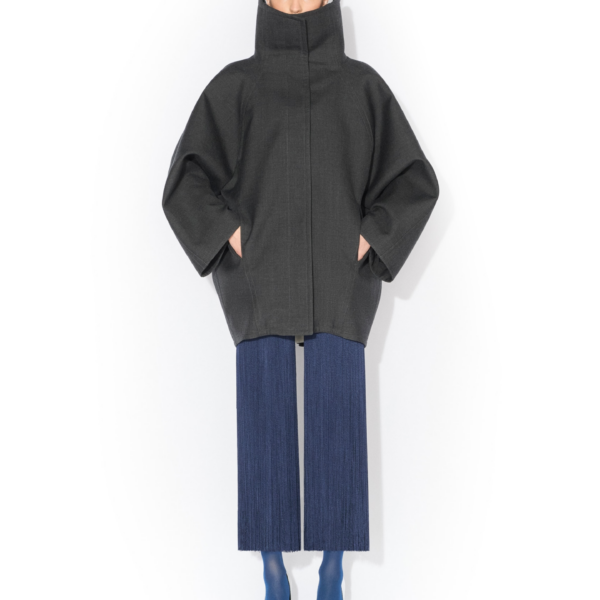 Alaïa Layered Wool Coat - ALAÏA Coats - Laser Cut Luxury - Shop at Coveti