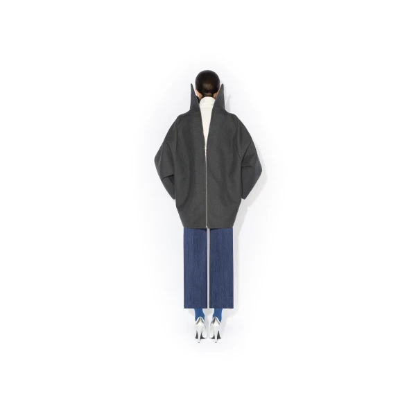 Alaia Layered Wool Coat, view 3