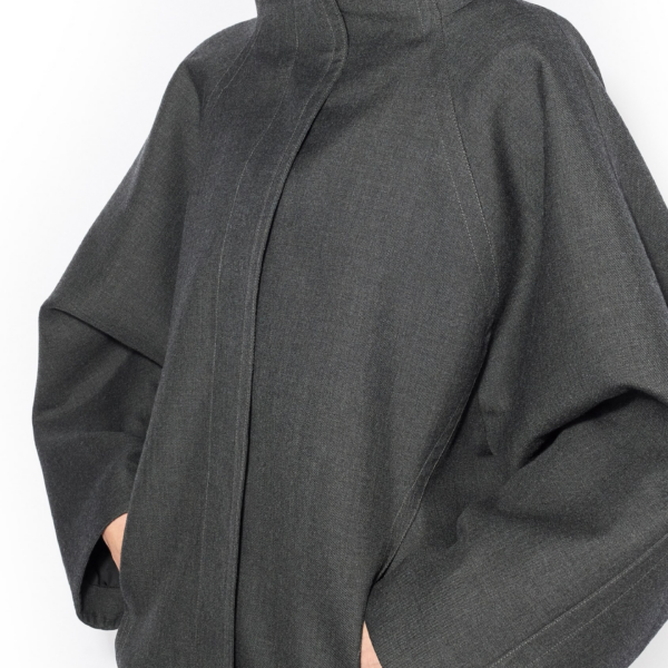 Alaïa Layered Wool Coat - ALAÏA Coats - Laser Cut Luxury - Shop at Coveti
