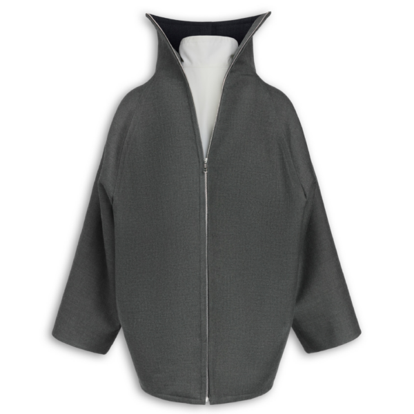 Alaïa Layered Wool Coat - ALAÏA Coats - Laser Cut Luxury - Shop at Coveti