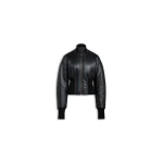 Alaïa Leather Cinched Bomber - ALAÏA Jackets - Laser Cut Luxury - Shop at Coveti