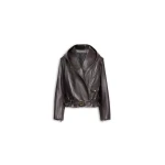 Alaïa Leather Hooded Biker Jacket - ALAÏA Jackets - Laser Cut Luxury - Shop at Coveti