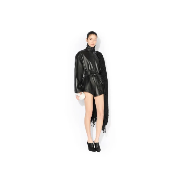 Alaia Leather Short Jumpsuit, view 2