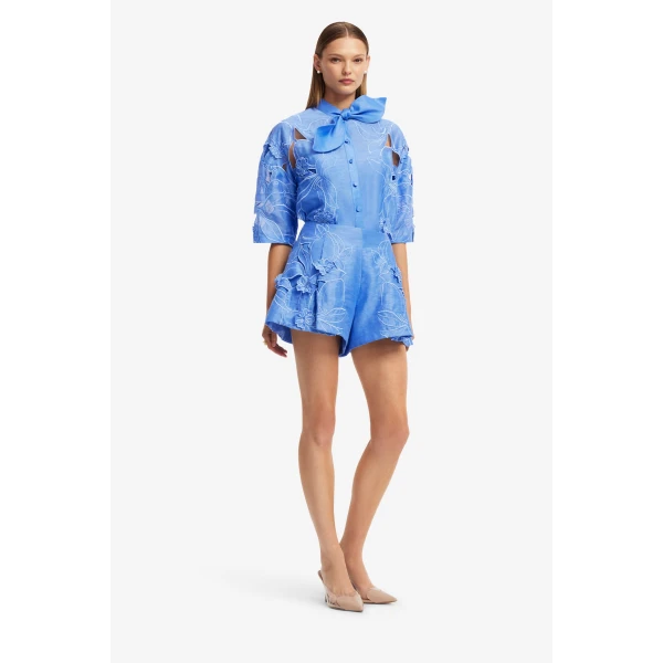 Leo Lin Abby Appliqué Shorts  - Leo Lin Dress - Australian Luxury Fashion - Shop at Coveti