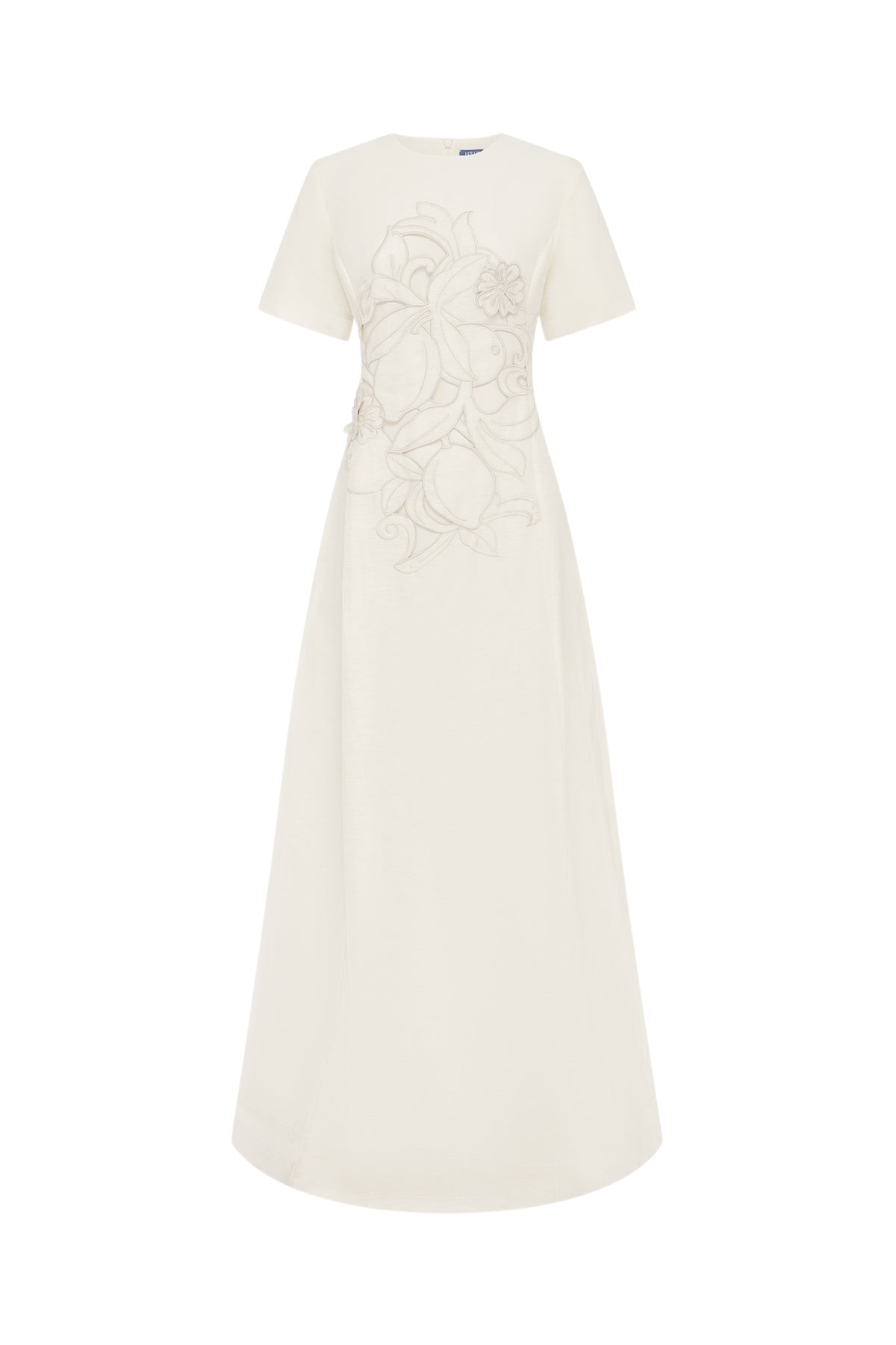 Leo Lin Alice Appliqué Short Sleeve Maxi Dress
