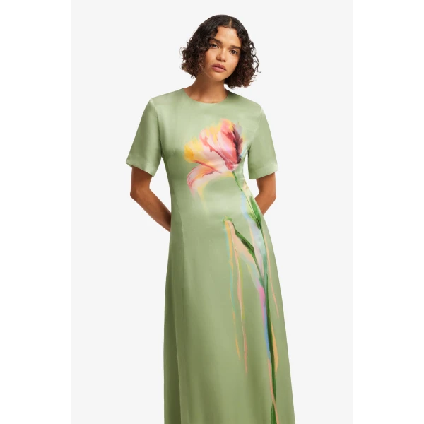 Leo Lin Alice Short Sleeve Maxi Dress  - Leo Lin Dress - Australian Luxury Fashion - Shop at Coveti
