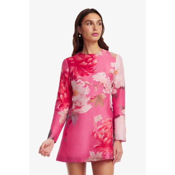 Leo Lin Aliza Long Sleeve Mini Dress  - Leo Lin Dress - Australian Luxury Fashion - Shop at Coveti