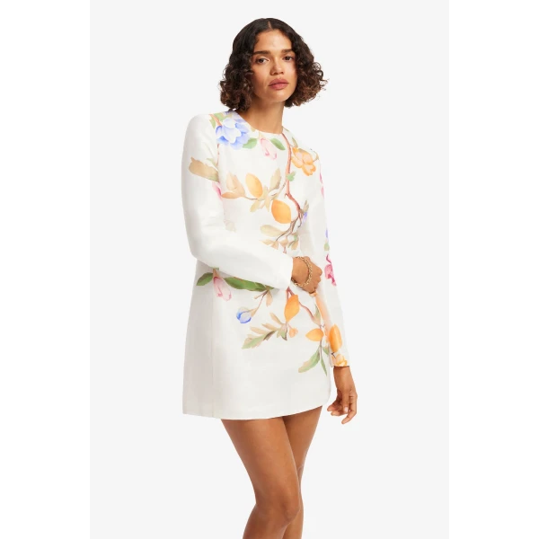 Leo Lin Aliza Long Sleeve Mini Dress  - Leo Lin Dress - Australian Luxury Fashion - Shop at Coveti