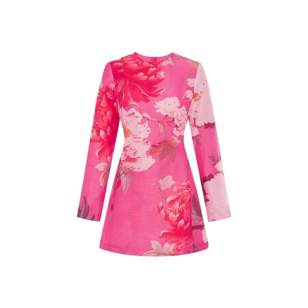 Leo Lin Aliza Long Sleeve Mini Dress  - Leo Lin Dress - Australian Luxury Fashion - Shop at Coveti