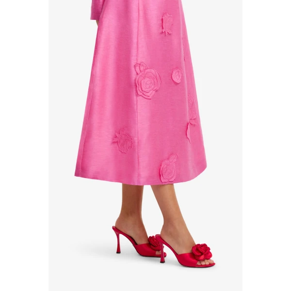 Leo Lin Amira Long Sleeve Petal Midi Dress  - Leo Lin Dress - Australian Luxury Fashion - Shop at Coveti