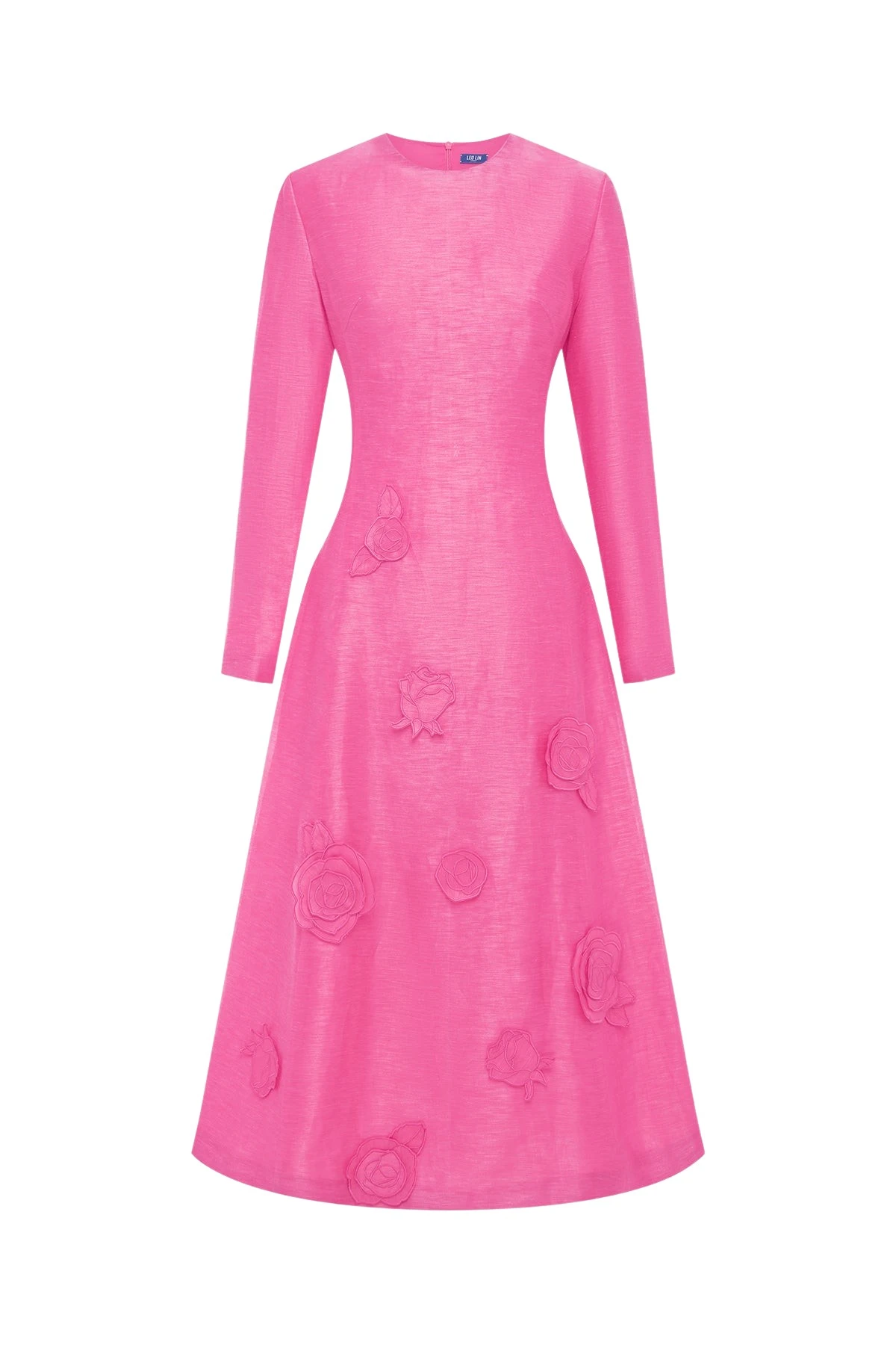 Leo Lin Amira Long Sleeve Petal Midi Dress  - Leo Lin Dress - Australian Luxury Fashion - Shop at Coveti