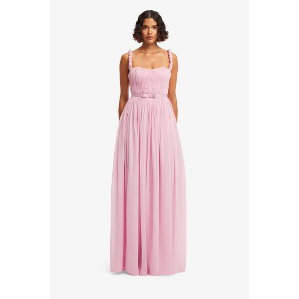 Leo Lin Angelina Ruffled Floor Length Dress  - Leo Lin Dress - Australian Luxury Fashion - Shop at Coveti