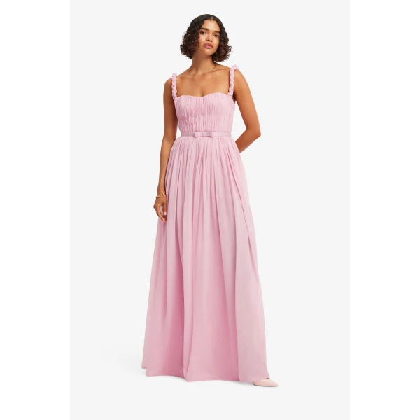 Leo Lin Angelina Ruffled Floor Length Dress  - Leo Lin Dress - Australian Luxury Fashion - Shop at Coveti
