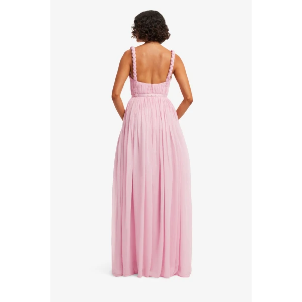 Leo Lin Angelina Ruffled Floor Length Dress  - Leo Lin Dress - Australian Luxury Fashion - Shop at Coveti