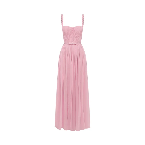Leo Lin Angelina Ruffled Floor Length Dress  - Leo Lin Dress - Australian Luxury Fashion - Shop at Coveti