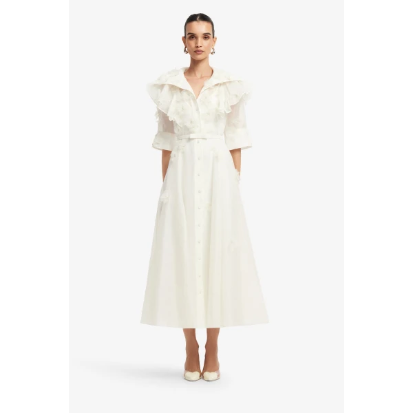 Leo Lin Anya Petal Midi Dress  - Leo Lin Dress - Australian Luxury Fashion - Shop at Coveti