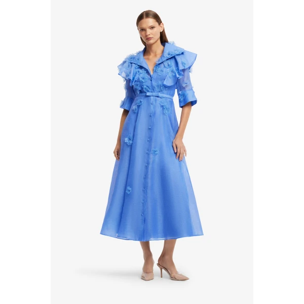 Leo Lin Anya Petal Midi Dress  - Leo Lin Dress - Australian Luxury Fashion - Shop at Coveti