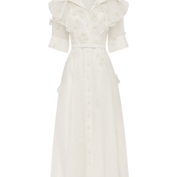 Leo Lin Anya Petal Midi Dress  - Leo Lin Dress - Australian Luxury Fashion - Shop at Coveti
