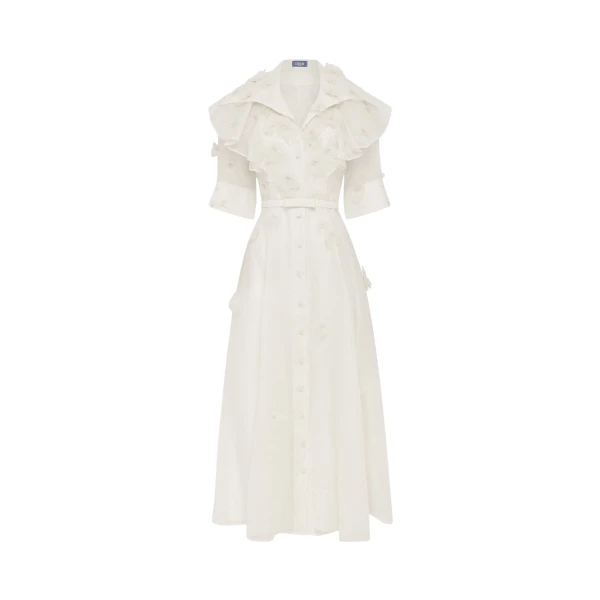Leo Lin Anya Petal Midi Dress  - Leo Lin Dress - Australian Luxury Fashion - Shop at Coveti