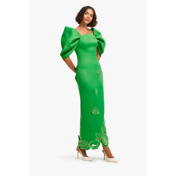 Leo Lin Arabella Appliqué Maxi Dress  - Leo Lin Dress - Australian Luxury Fashion - Shop at Coveti