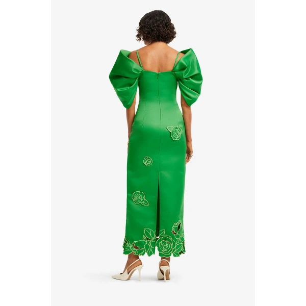 Leo Lin Arabella Appliqué Maxi Dress  - Leo Lin Dress - Australian Luxury Fashion - Shop at Coveti