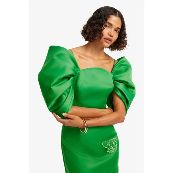 Leo Lin Arabella Appliqué Maxi Dress  - Leo Lin Dress - Australian Luxury Fashion - Shop at Coveti