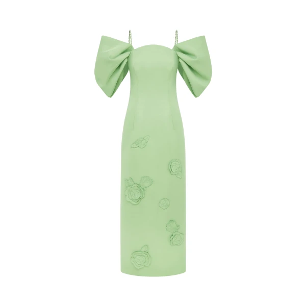 Leo Lin Arabella Appliqué Maxi Dress  - Leo Lin Dress - Australian Luxury Fashion - Shop at Coveti