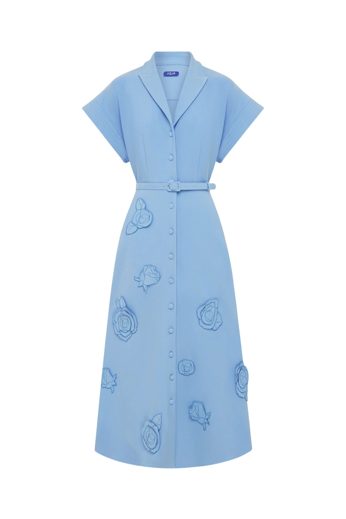Leo-Lin-Aubrey-Applique-Shirt-Midi-Dress-664019_nobg Leo Lin Aubrey Appliqué Shirt Midi Dress - Leo Lin Dress - Australian Luxury Fashion - Shop at Coveti
