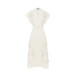 Leo Lin Aubrey Appliqué Shirt Midi Dress  - Leo Lin Dress - Australian Luxury Fashion - Shop at Coveti