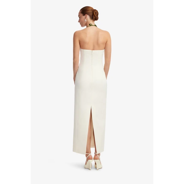 Leo Lin Ava Halterneck Appliqué Floral Bustier Maxi Dress  - Leo Lin Dress - Australian Luxury Fashion - Shop at Coveti