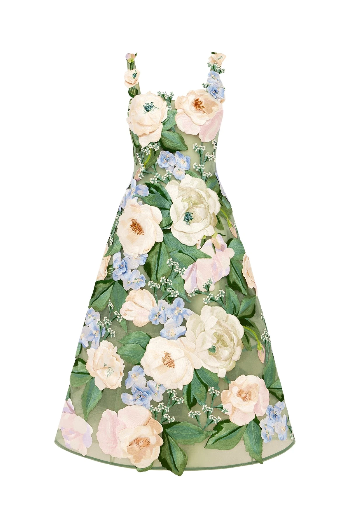 Leo-Lin-Beatrice-Floral-Hand-Embroidered-Midi-Dress91666_nobg Leo Lin Beatrice Floral Hand Embroidered Midi Dress - Leo Lin Dress - Australian Luxury Fashion - Shop at Coveti