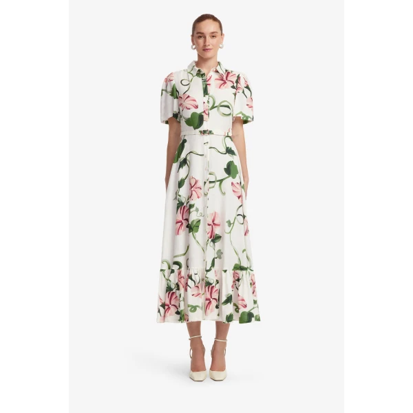 Leo Lin Becca Short Sleeve Midi Dress  - Leo Lin Dress - Australian Luxury Fashion - Shop at Coveti