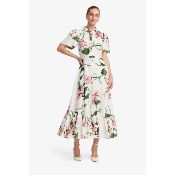 Leo Lin Becca Short Sleeve Midi Dress  - Leo Lin Dress - Australian Luxury Fashion - Shop at Coveti